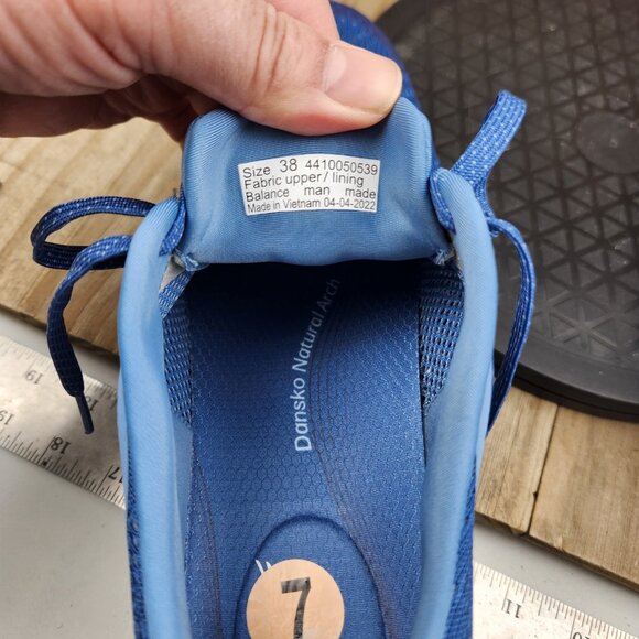 Womens Dansko Sky Blue Mesh size 7 (Euro 38) Athletic Oxford Sneakers Shoes - Picture 9 of 10